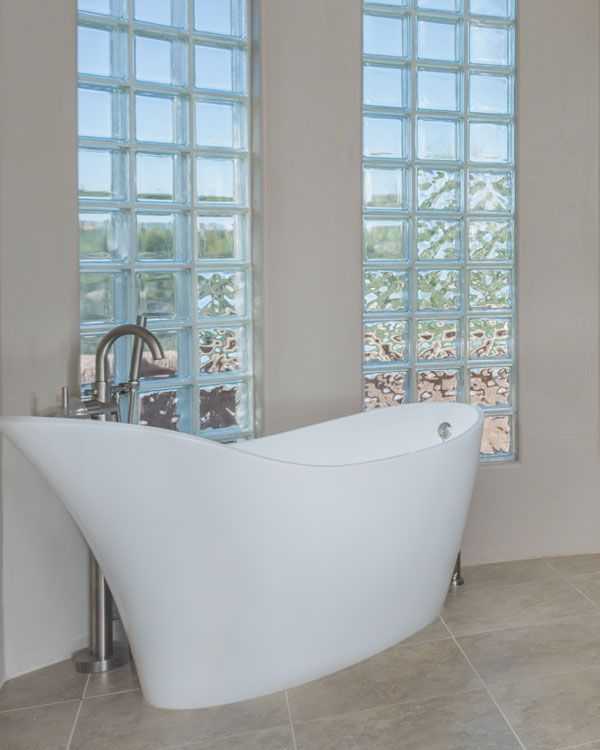 White modern bathroom tub. 