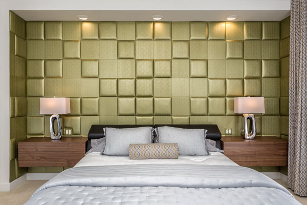 Green walls with texture