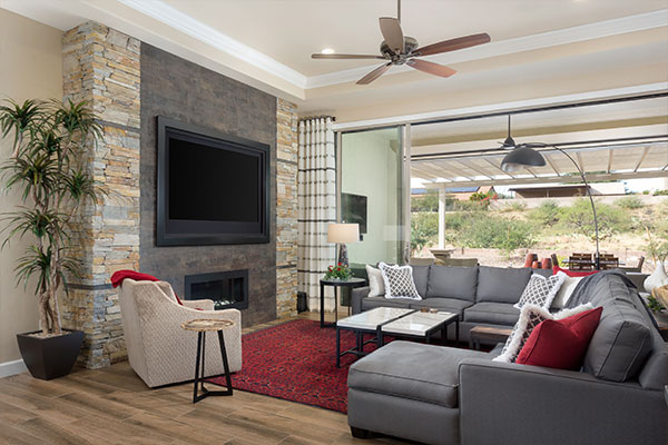 Living room remodeled and designed by interior expressions.